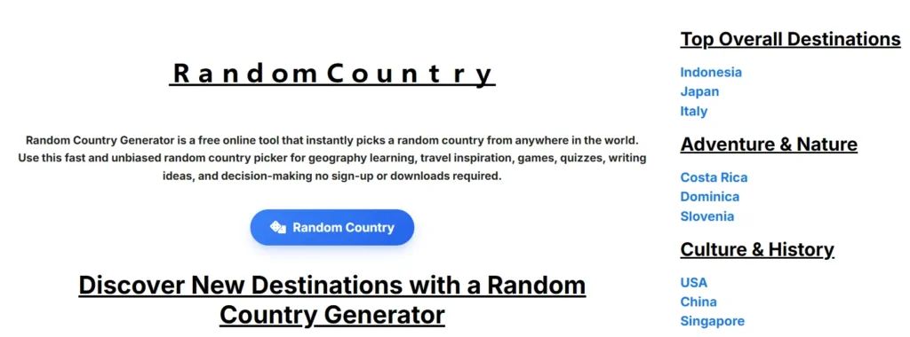 Random Country Generator